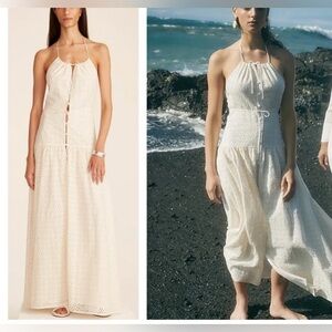 NWT J. Crew Collection, Ivory Maxi A-Line Embroidered Dress, Size 14